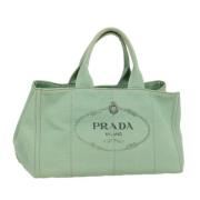 Prada Vintage Pre-owned Canvas prada-vskor Green, Dam