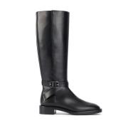 Stuart Weitzman Bella Belted Boot Black, Dam