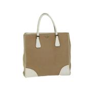 Prada Vintage Pre-owned Canvas prada-vskor Beige, Dam