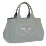 Prada Vintage Pre-owned Canvas prada-vskor Gray, Dam