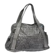 Chanel Vintage Pre-owned Nylon totevskor Gray, Dam