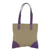 Prada Vintage Pre-owned Canvas totevskor Beige, Dam