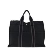 Hermès Vintage Pre-owned Canvas handvskor Black, Dam