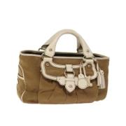 Celine Vintage Pre-owned Canvas handvskor Brown, Dam