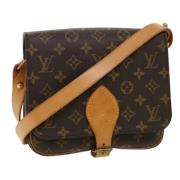 Louis Vuitton Vintage Pre-owned Canvas axelremsvskor Brown, Dam