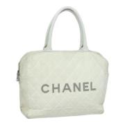 Chanel Vintage Pre-owned Canvas chanel-vskor Beige, Dam