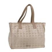 Chanel Vintage Pre-owned Nylon totevskor Beige, Dam