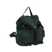 Prada Vintage Pre-owned Nylon ryggsckar Green, Dam