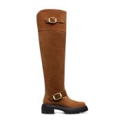 Stuart Weitzman Emerson Moto Tall Boot Brown, Dam