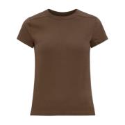 Rick Owens Cropped Level T-shirt Brown, Dam