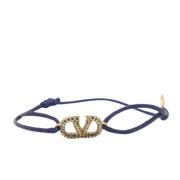 Valentino Vintage Pre-owned Tyg armband Blue, Dam