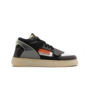 RUN OF Vintage Läder Sneakers Black, Herr