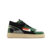 RUN OF Vintage Läder Sneakers Green, Herr