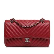 Chanel Vintage Pre-owned Laeder axelremsvskor Red, Dam