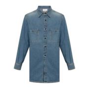 Maison Margiela Denimskjorta med vintageeffekt Blue, Herr