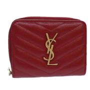 Yves Saint Laurent Vintage Pre-owned Laeder plnbcker Red, Dam