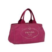 Prada Vintage Pre-owned Bomull prada-vskor Pink, Dam