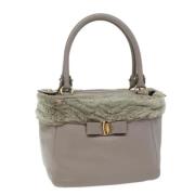 Salvatore Ferragamo Pre-owned Pre-owned Laeder handvskor Gray, Dam