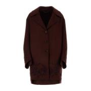 Ermanno Scervino Burgundy Ullrock Stilren och Varm Brown, Dam