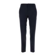 PT Torino Midnight Blue Slim-Fit Wool Pants Blue, Dam