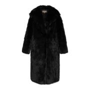 Michael Kors Faux Fur Coat Black, Dam