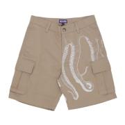 Octopus Cargo Shorts Beige Beige, Herr