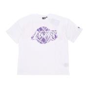 New Era NBA Infill Logo Tee Vit/Lila White, Herr