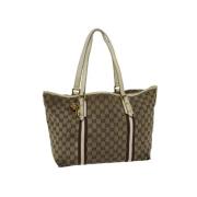 Gucci Vintage Pre-owned Canvas gucci-vskor Beige, Dam