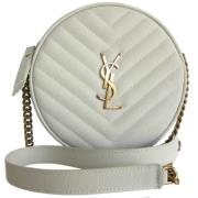 Yves Saint Laurent Vintage Pre-owned Laeder crossbodyvskor Beige, Dam