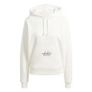 Adidas Signatur Grafisk Hoodie Beige, Dam