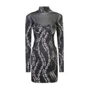 Versace Jeans Couture Svart Klänning Aw24 Damkläder Black, Dam