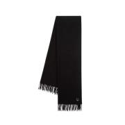 Maison Kitsuné Räv Huvudscarf i ren ull Black, Unisex