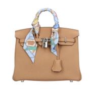 Hermès Vintage Pre-owned Laeder handvskor Beige, Dam