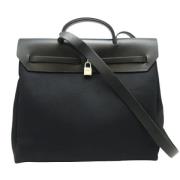 Hermès Vintage Pre-owned Canvas crossbodyvskor Black, Dam