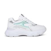 Hogan Hyperaktiva Sneakers, Kontrasterande Färgade Ränder White, Dam