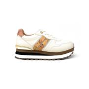 Alviero Martini 1a Classe Geo Beige Platform Sneakers 2011 Beige, Dam