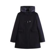 Fay Blå Toggle Coat Urban Feminin Look Blue, Dam