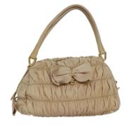 Prada Vintage Pre-owned Nylon prada-vskor Beige, Dam