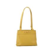 Versace Pre-owned Pre-owned Laeder axelremsvskor Yellow, Dam