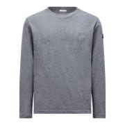 Moncler Grå Logo Långärmad T-shirt Gray, Herr