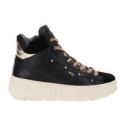 Nerogiardini Läder Damsneakers Modern Mångsidig Black, Dam