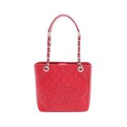 Chanel Vintage Pre-owned Laeder totevskor Red, Dam