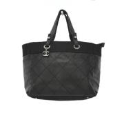 Chanel Vintage Pre-owned Nylon chanel-vskor Black, Dam