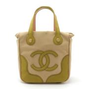 Chanel Vintage Pre-owned Canvas chanel-vskor Beige, Dam