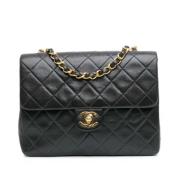 Chanel Vintage Pre-owned Laeder crossbodyvskor Black, Dam