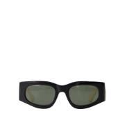 Gucci Svarta Acetatsolglasögon - Stiligt Modell Black, Dam