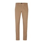 Hugo Boss Slim Fit Gabardin Bomulls Chinos Beige Beige, Herr