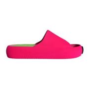 Dolce & Gabbana Fuchsia Grön Gummi Slides Sandaler Pink, Herr