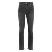 Adriano Goldschmied Hög midja Slim Straight Jeans Gray, Dam