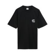 C.p. Company Svart Bomull T-shirt Regular Fit Black, Herr